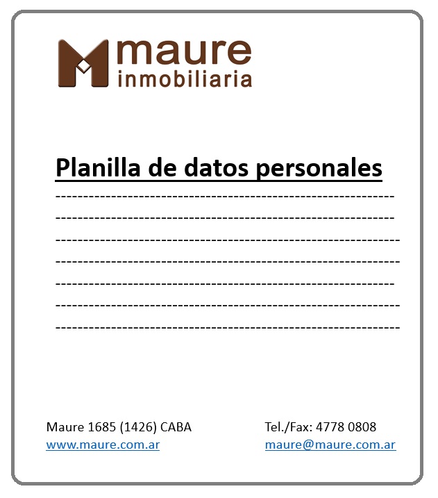 Documentación para reservar un alquiler